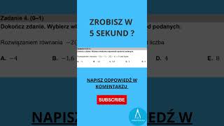 ZROBISZ W 5 SEKUND? #e8 #egzamin8klasisty #matematyka