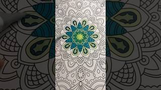 PART 2 dark green mandala #fyp #art #colors #satisfying #mandalaart #mandala #viral