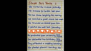 Contoh Kalimat Simple Past dalam Bahasa Inggris #part2 #pasttense #shorts