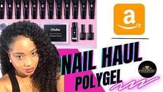 AMAZON NAIL HAUL /DENTAL BIB/MY FIRST IMPRESSION OF OHUHU POLY GEL KIT.