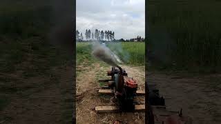 Diesel engine starting with honda 125. #desi #vlog #funny #reels #trending #villagevlog #village