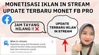 CARA MONETISASI IKLAN IN STREAM TERBARU | MONETISASI FACEBOOK PRO | SISTEM BARU PER OKTOBER 2024