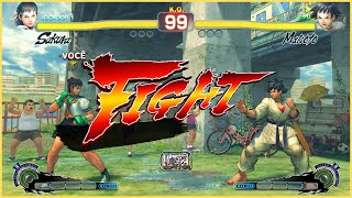 Ultra Street Fighter IV - Sakura vs Makoto (Hardest AI) Gameplay