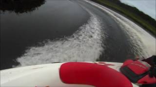 Beresford lake ,Manitoba, Canada. in a jet boat