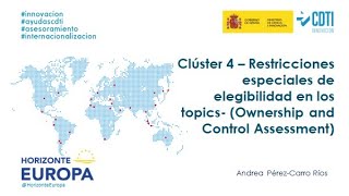 HorizonteEuropa-Cluster4-Espacio_Infoday20231018_Restricciones especiales de elegibilidad art. 22.5