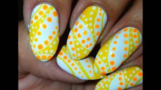 Easy Freehand and Nail Dots Design