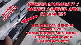 Mengatasi kertas nyangkut / macet atau ngejam pada mesin fotocopy di bagian kaset pintu samping