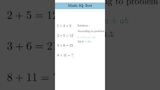 IQ Test. #education #mathstricks