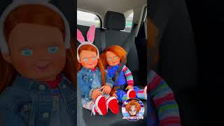 CHUCKY Y SU HERMANA , PASEO EN CARRO 🚗 CDMX #chucky