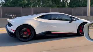 Lamborghini Huracan Performante cruising with a NSX￼