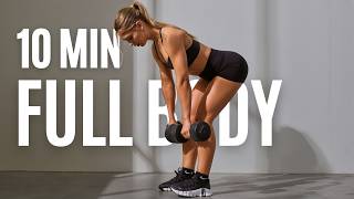 10 MIN FULL BODY With Weights, Dumbbell Workout At Home