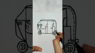 drawing of auto rickshaw 🛺 from nmber 4150😱#shorts #viral #shortvideo #short  #trending #funny #art