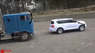 Container Trucks Go Wrong Crash Police Car Funny Car Fails Compilation - Woa Doodles