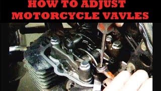 Motorcycle valve adjustment