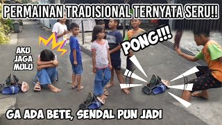 TERNYATA SERU! RASANYA SEPERTI DI TAHUN 90 AN, BANG EMAN MAEN PERMAINAN LEMPAR SENDAL BARENG BOCIL