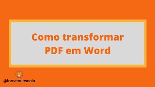 14 - Transformar PDF em Word