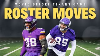 Vikings Making Roster Moves Before Texans Game