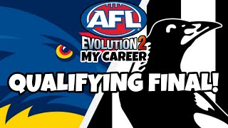 QUALIFYING FINAL! AFL EVOLUTION 2 MY CAREER! CROWS vs COLLINGWOOD!