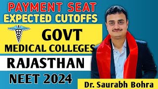 EXPECTED COLLEGE WISE CUTOFFS OF MANAGEMENT SEATS IN  GOVT MEDICAL COLLEGES OF RAJASTHAN |