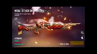 Skin M1014 attack on Titan - free fire