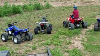 WARRIOR AND HONDA TRX 450R DOING DONUTS