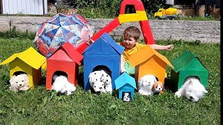 Домики для игрушек Щенки в домиках Makes playhouses for toys