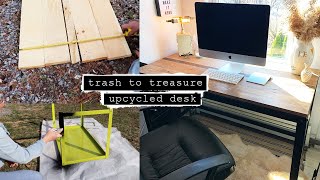 DIY Wood Desktop | UPCYCLED | Trash to Treasure CURB ALERT! Thrift Flip