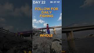 DAY 22 FOLLOWER CHALLENGE .....#FishingAdventure #RiverFishing #FYP #FishingBuddy #LureFishing #cre