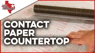 How To Make a Con-Tact Paper Countertop / Countertops Overlay or Resurfacing Do It Yourself