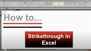 How to Strikethrough Text in Microsoft Excel