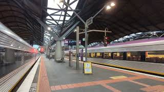 VLocity trains idling away at Southern Cross Station