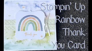 Stampin Up Soft Rainbow Thank You Card