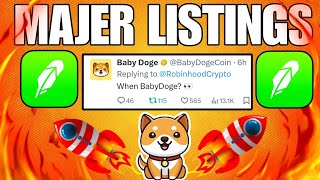 BABY DOGE COIN😱 ROBINHOOD पर LISTING +3600% 😱BRAKING NEWS TODAY PRICE PREDICTION