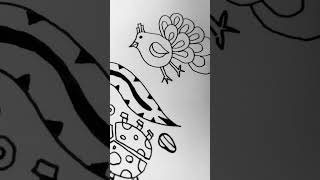 Drawing a Bird Pen and Ink Doodle Art