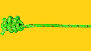 How to tie the rope end of the heavy eight knot, more solid than the general eight knot