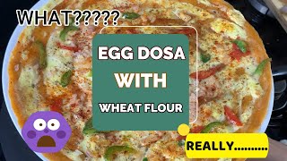 Wheat flour egg dosa quick recipe| godhuma dosa telugu recipe| How to make egg dosa| dosa with egg