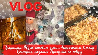 🎄ВЛОГ: О ТРАДИЦИЯХ❄️МУЖ ГОТОВИТ УЖИН❄️НАРЯЖАЕМ ЁЛОЧКУ❄️БЫСТРАЯ ЛАЗАНЬЯ❄️ВЕЧЕРНЯЯ ПРОГУЛКА