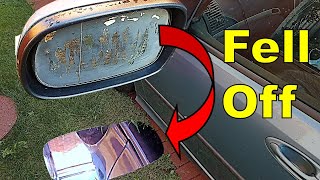 How to Fix Broken Side Mirror Glass if the Door Mirror Glass FELL OFF😬