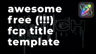 Awesome Free FCP Title Template