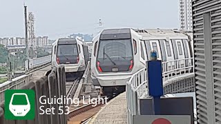 MRT KAJANG LINE (SBK LINE) GUIDING LIGHT SET 53 DEPARTING, SWITCHING & ARRIVING AT KAJANG STATION