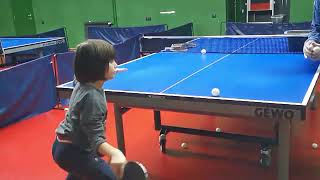 Forehand topspin - exercise for better timing for topspin above the table - table tennis