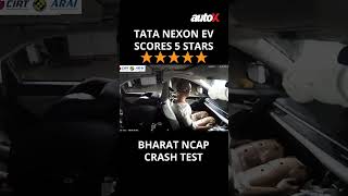 Tata Nexon EV Crash Test | 2024 India | autoX #shorts #youtubeshorts #crashtest