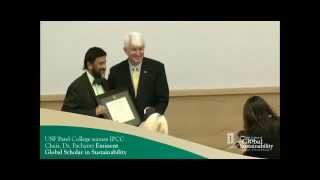 USF PCGS names IPCC Chair Dr. Pachauri "Eminent Global Scholar in Sustainability"