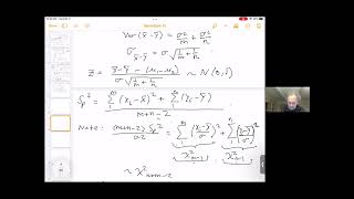 Lecture 9 Part 2 - Small Sample Confidence Interval for Difference in Two Population Means