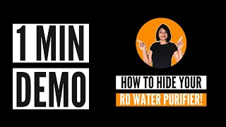 HOW TO hide your RO water purifier | Kent Grand Plus Demo | Kitchen Design Idea