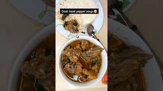 Eat with me darling, subscribe if u love me. Goat meat pepper soup.#youtubeshorts #goviral #minutes