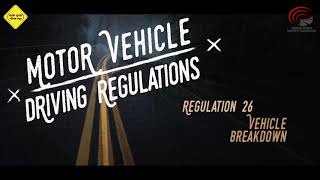 Motor Vehicle Driving Regulation No. 26