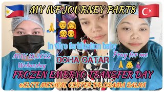 FROZEN EMBRYO TRANSFER(FET)MY IVF JOURNEY PART8 MAY 18,2022 /ELITE MEDICAL CENTER DOHA QATAR #ivf