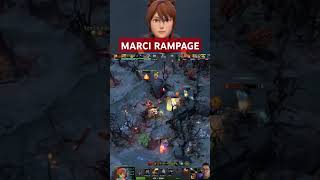 Crazy Marcy VS 5 and RAMPAGE !!! #dota2short #dota2 #shotrs