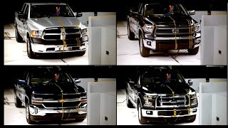 Ford F-150 vs Toyota Tundra vs Chevrolet Silverado 1500 vs Ram 1500 - Crash Test (IIHS)